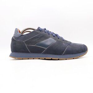 Beckett Simonon Graham Navy Leather Men's US 10 Trainers Blue Casual Sneakers